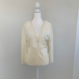 Nine West Cream Womens Cardigan